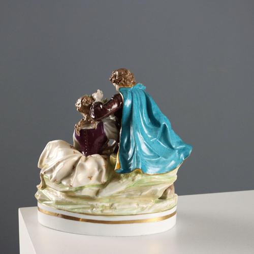 Porcelain Sculpture Group from E & A Muller Thuringia For Sale - Image 10 of 12