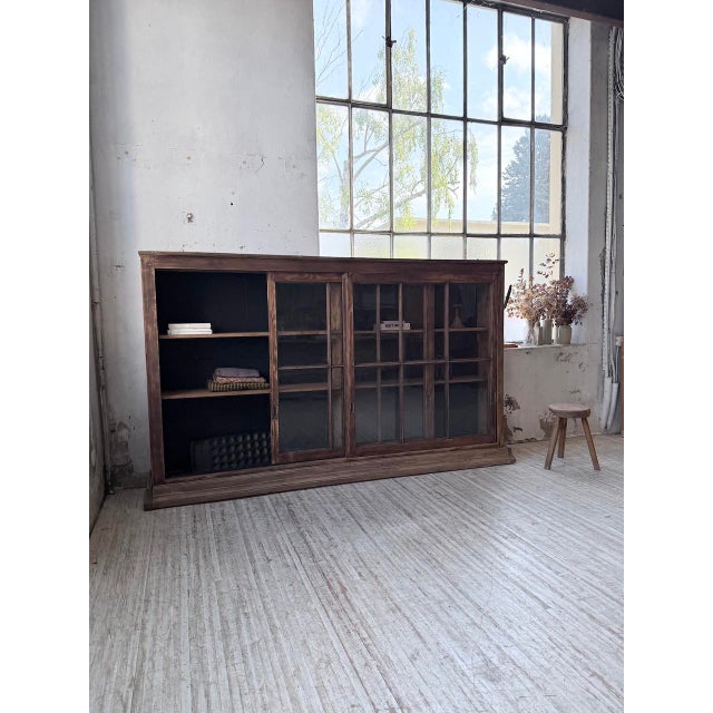 Workshop Cabinet with Glass Doors, 1950s For Sale - Image 9 of 18