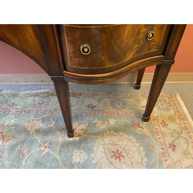 Late 20th Century Empire Craftsman Hepplewhite Style Inlaid Mahogany Sideboard For Sale - Image 10 of 15