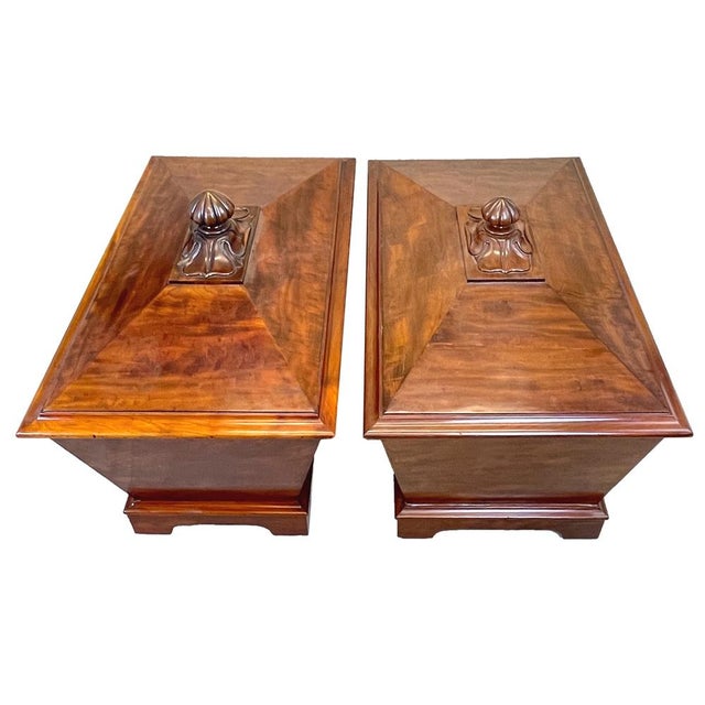 Regency Mahogany Cellarettes, 1835, Set of 2 For Sale - Image 11 of 18