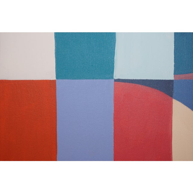 2020s 2026, Color Field, Geometric Minimalism, Primary Tones,Red Breeze, Acrylic Paint on Canvas by Natalia Roman For Sale - Image 5 of 8