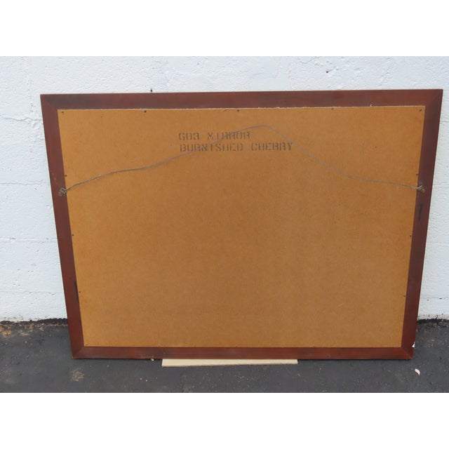 Traditional Large Cherry Vanity Dresser Bathroom Wall Mirror 6584 For Sale - Image 3 of 11