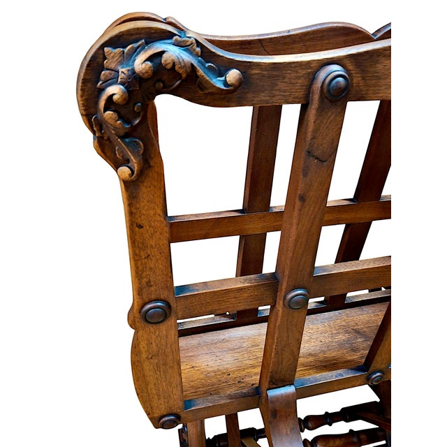 Wood Antique Renaissance Revival Flexible Folio Stand on Casters For Sale - Image 7 of 14