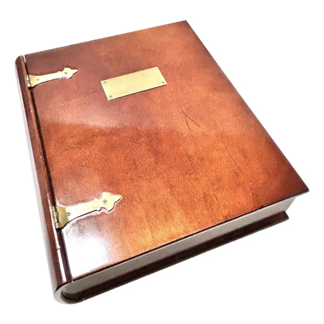 Vintage Bombay Company Book Box – Faux Book Storage Box – Library Decor Keepsake Box For Sale