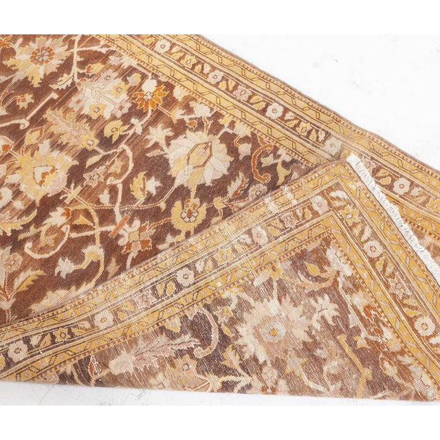 One-of-a-kind Vintage Indian Amritsar Narrow & Long Handmade Wool Runner For Sale - Image 4 of 8