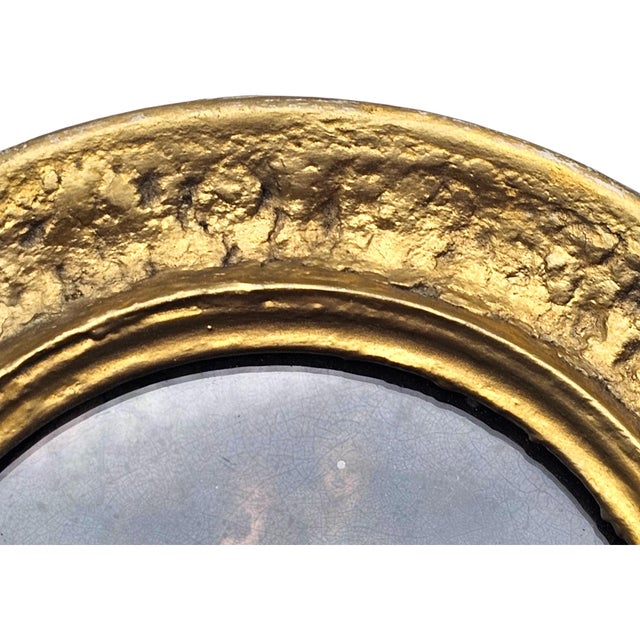 French Old Master Style Genre Scene Oil Painting “Le Jeu” Tavern Interior Round Panel 5.75" For Sale In San Francisco - Image 6 of 11