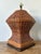 Vintage Boho Monumental Woven Rattan Lamp For Sale - Image 11 of 12