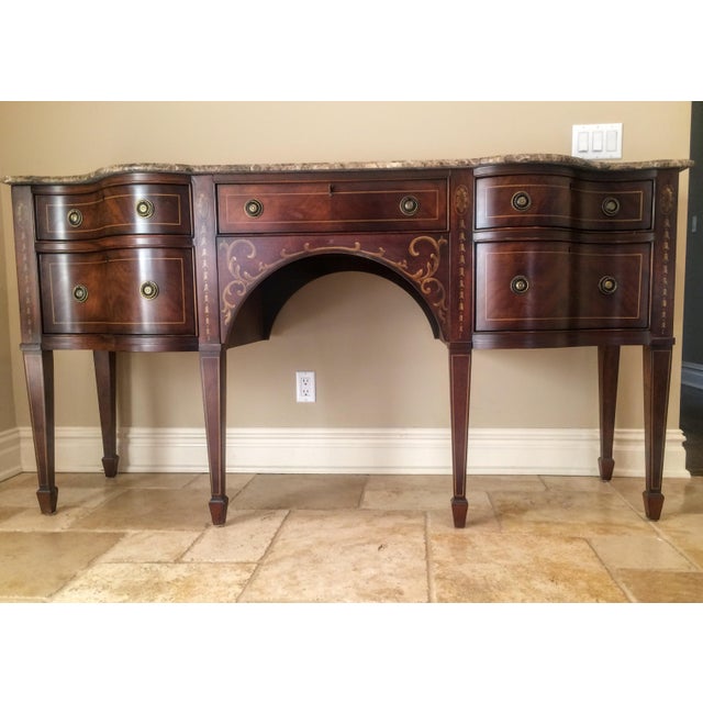 Drexel Heritage Covington Park Marble Top Sideboard Chairish