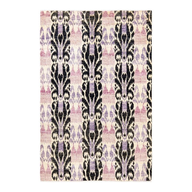 Modern Collection Hand-Knotted Area Rug - Ivory Collection 6' 2" x 9' 4" For Sale - Image 9 of 9