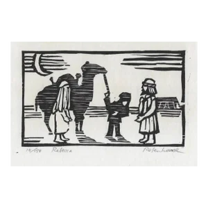 1966 Irwin Rosenhouse Rebecca Woodcut