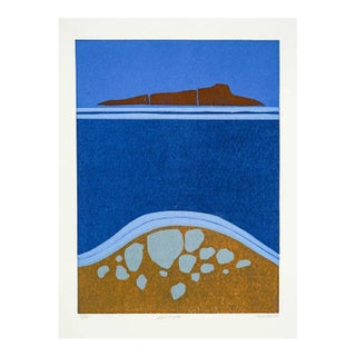 1972 Roger Martin Salvages MCM Woodcut For Sale