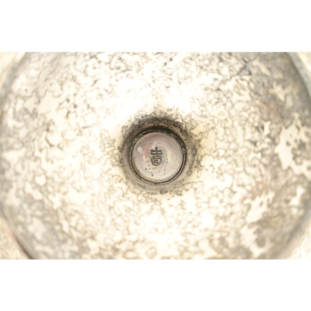 Roycroft Arts & Crafts Silver Finished Copper Footed Centerpiece Bowl or Fruit Bowl For Sale - Image 10 of 12