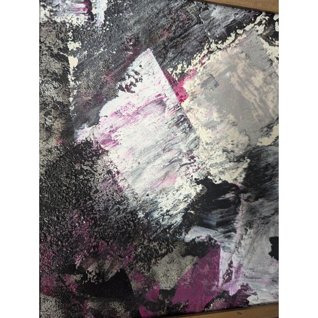 Vintage Original Abstract Expressionist Painting Framed For Sale In Charlotte - Image 6 of 11