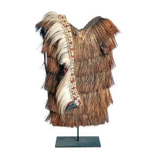 Vintage Tribal Vest From the Philippines With Custom Stand For Sale