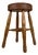 Antique Oak Upholstered Stool, 1800s For Sale