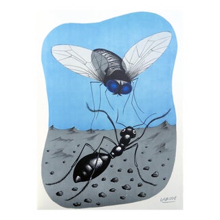 Félix Labisse, The Fly and the Ant, Original Lithograph For Sale
