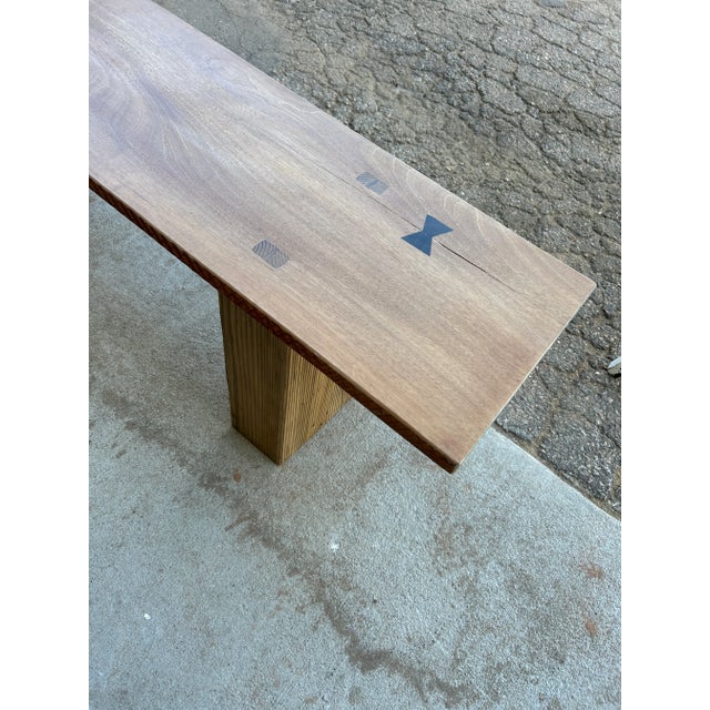 1990s Long Rustic Wooden Bench For Sale - Image 11 of 12