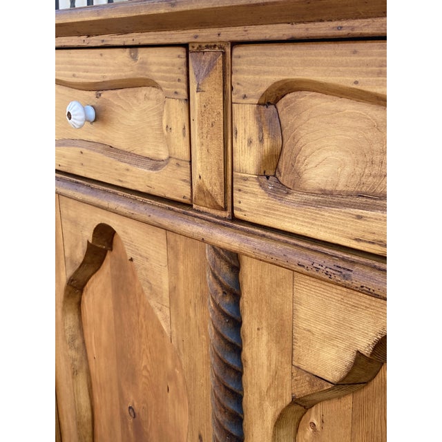 Late 19th Century Pine Dresser Base With Two Doors and Two Drawers For Sale - Image 10 of 18