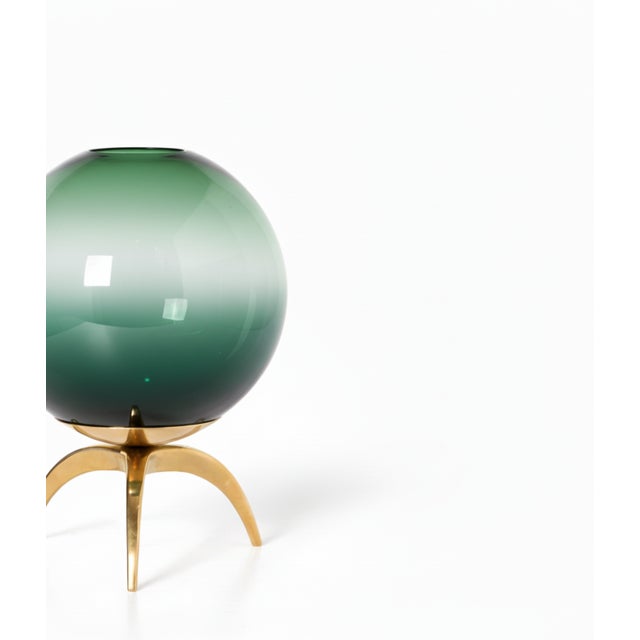 Italian Italian Murano Accent Light - Green Ombre For Sale - Image 3 of 3