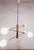 Metal Mid-Century Brass Chandelier with 6 Opaline Spheres, Italy, 1960s For Sale - Image 7 of 14