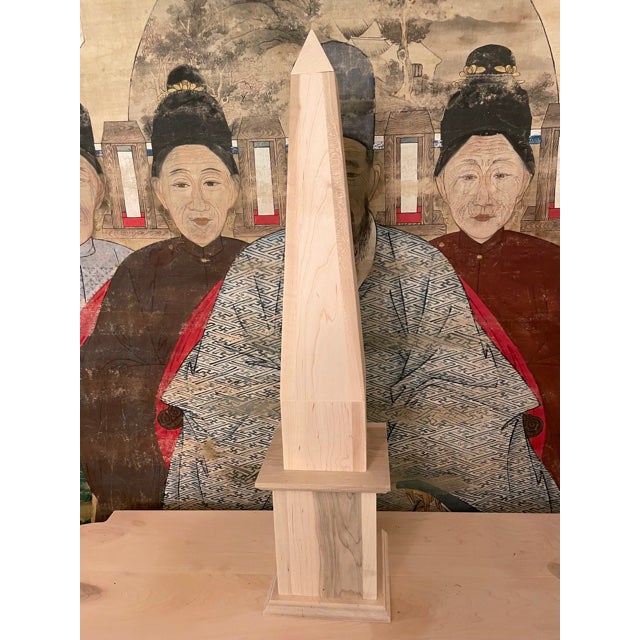 Contemporary Irwin and Lane Large Handmade Wood Obelisk For Sale - Image 10 of 10