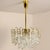 Modern Brass Two-Tiered Ice Glass Pendant Chandeliers attributed to J. T. Kalmar for Kalmar, 1970s, Set of 2 For Sale - Image 10 of 13