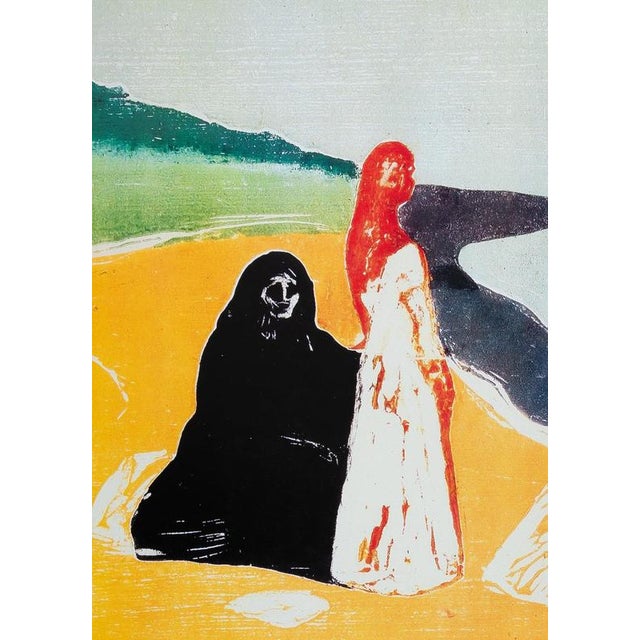 Modern Edvard Munch Two Women on the Beach Poster For Sale - Image 3 of 6