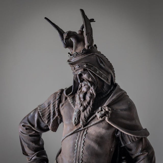 German Artist, Heroes of the Nibelungenlied, Cast Iron, Late 19th Century, Set of 2 For Sale - Image 6 of 15