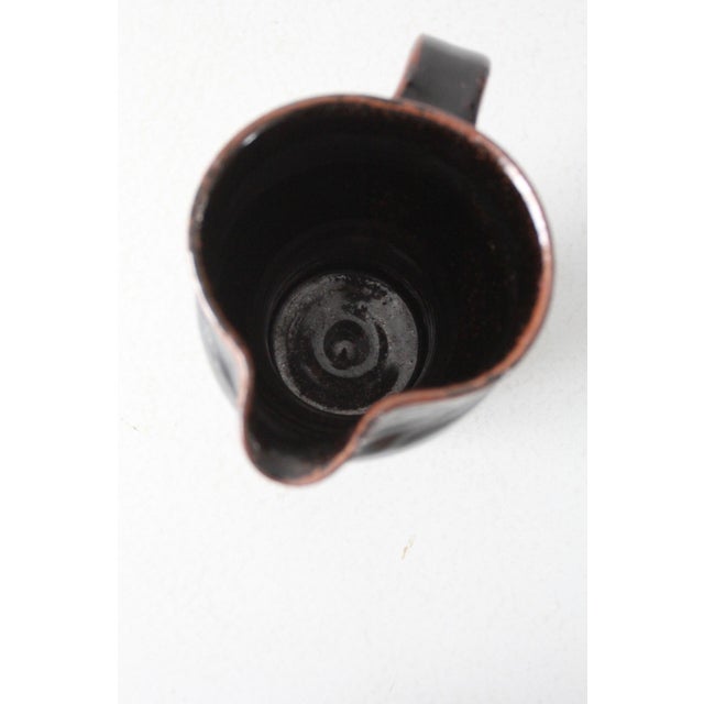 Vintage Rustic Studio Pottery Pitcher For Sale - Image 12 of 18