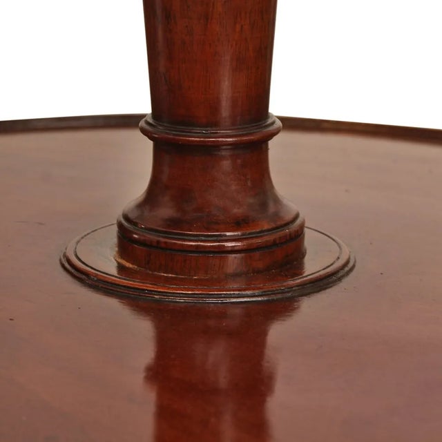Mid-Century Modern Antique English Regency Mahogany Two Tier Dumb Waiter Table For Sale - Image 3 of 4