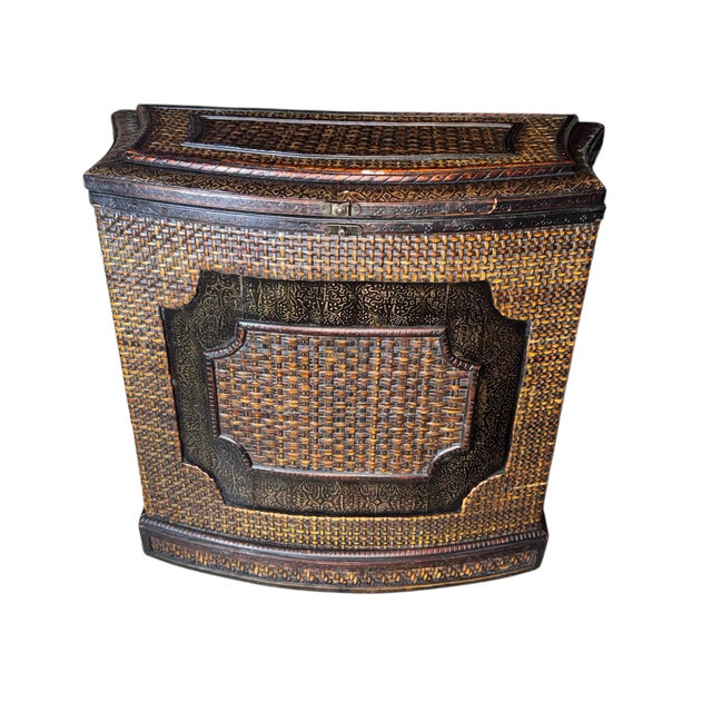 Onyx Rare 19th Century Serpentine Anglo-Indian Ebonized & Cane Che For Sale - Image 8 of 10