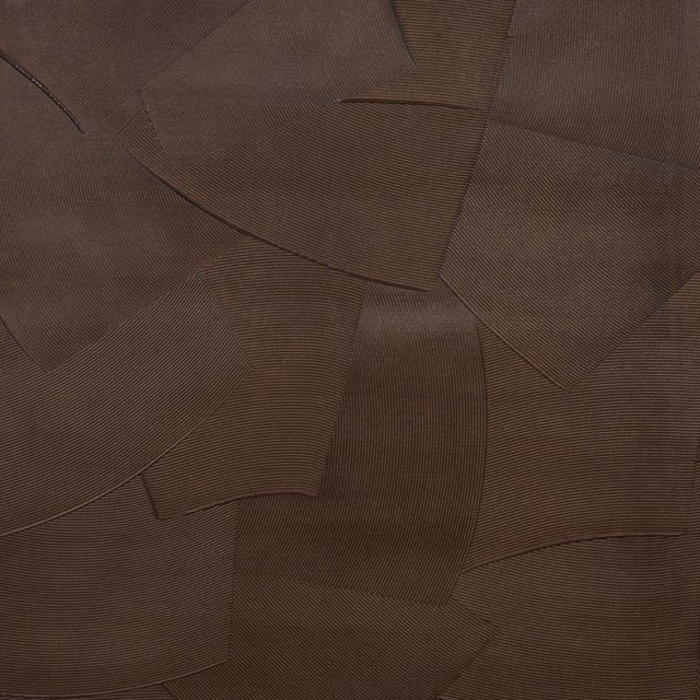 SAMPLE - Schumacher x David Kaihoi Hand Combed Plaster Wallpaper In Brown For Sale