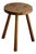 Vintage Danish Mid Century Modern Solid Wood Milking Stool Tripod Side Table For Sale