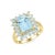 Nina Zhou Margeret Aquamarine Cocktail Ring in 14k Solid Gold Ring, size 4.5 For Sale - Image 10 of 10