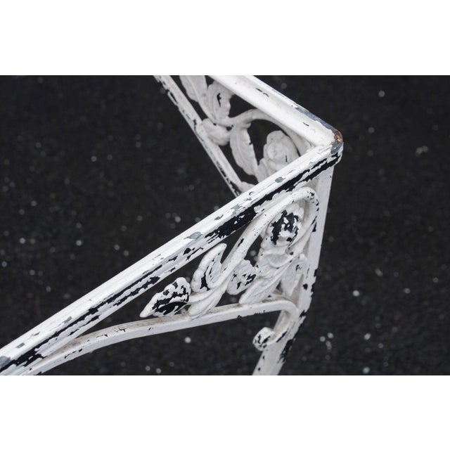 Mid 20th Century Vintage Five-Piece Wrought Iron Patio Dining Set For Sale - Image 5 of 12