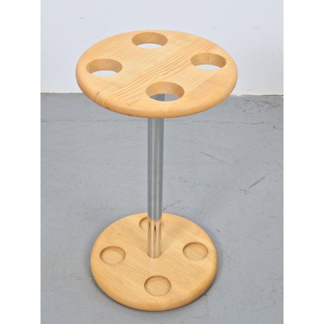 Brown Vintage Pine Umbrella Stand from Brødrene Andersen Møbelsnedkeri, Denmark, 1970s For Sale - Image 8 of 9