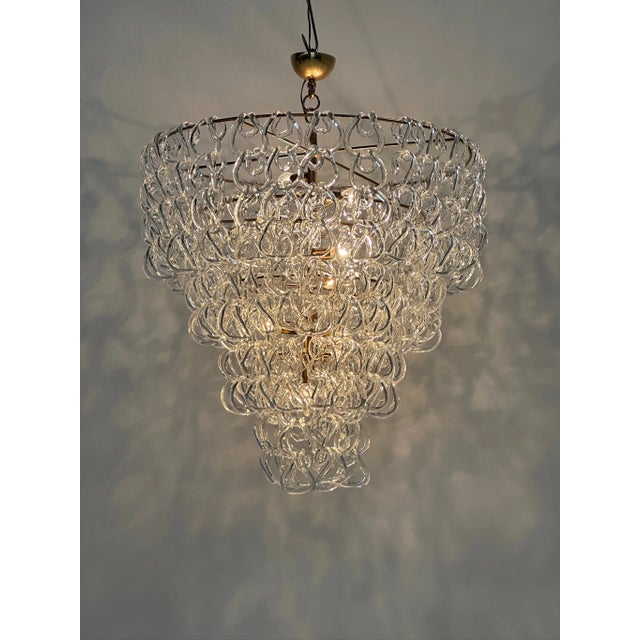 Vintage Chandelier by Angelo Mangiarotti, 1980s For Sale - Image 9 of 11