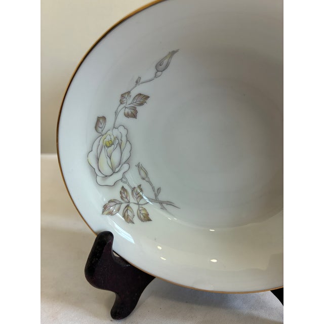 Early 20th Century Johann Haviland “Sweetheart Rose” Bavarian China Bowls, Gold Rim Floral Pattern - Set of 12 For Sale In Oklahoma City - Image 6 of 11