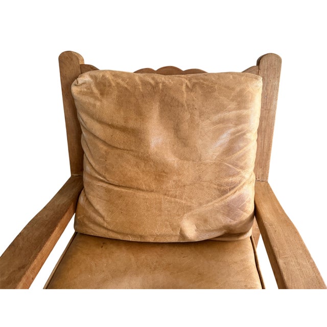 Vintage Unique Lodge Style Mission Oak Lounge Chairs (Pair) For Sale - Image 9 of 14