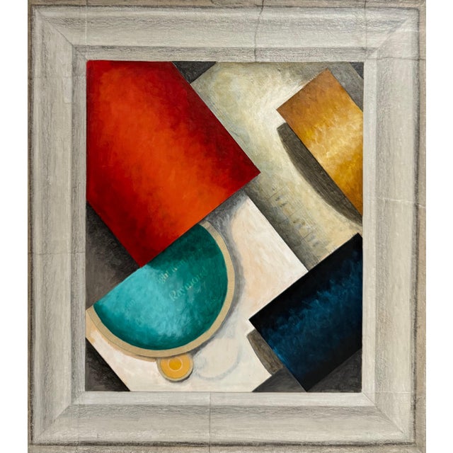 Cecil Touchon, Mixed Media Abstract Trompe L'oeil Collage Oil Painting Cecil Touchon Texas Art, 1995 For Sale - Image 10 of 13