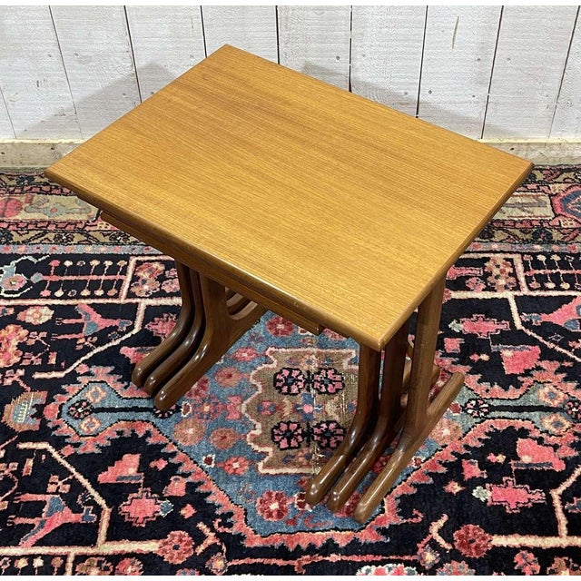 Vintage Nesting Tables in Teak from G-Plan, 1970s, Set of 3, in Good conditions. Designed 1970 to 1979