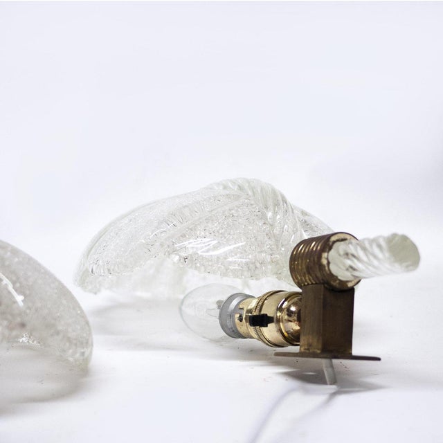 Murano Glass Sconces attributed to Barovier E Toso, 1960s, Set of 2 For Sale - Image 6 of 13