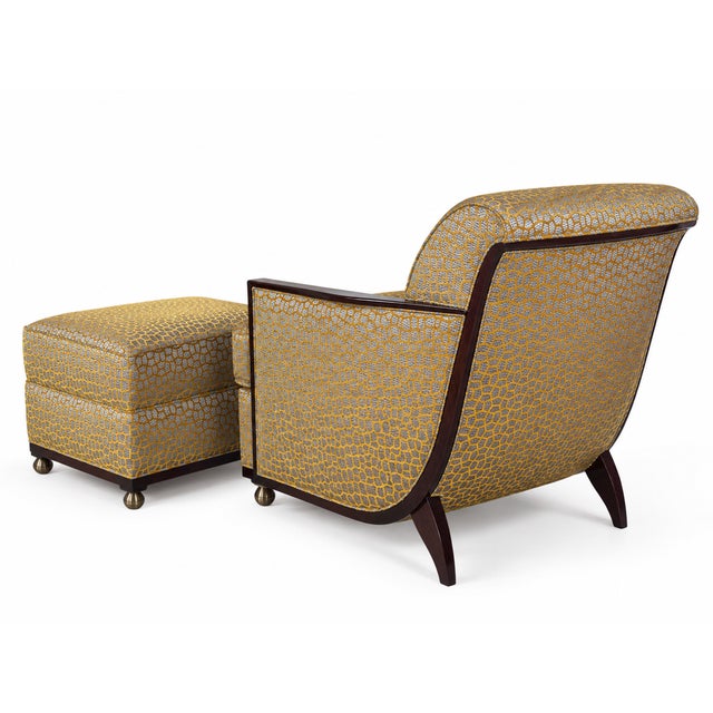 Set of Sculptural Lounge Chair and Ottomans by Jean-Rémy Couradette, France, 2003 For Sale - Image 3 of 7