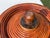 Brown Vintage Pencil Reed Rattan Lidded Urn For Sale - Image 8 of 9