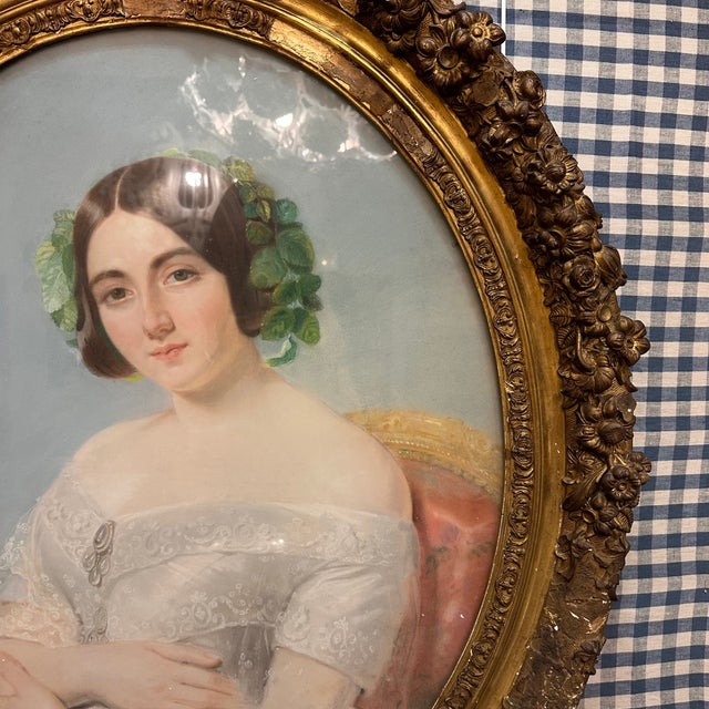 Edmond Jewrin, Portrait of a Young Nobleman, 1843, Pastel on Paper For Sale - Image 18 of 18