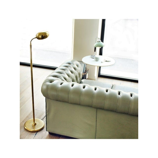 Metal Italian Floor Lamp in Brass For Sale - Image 7 of 8