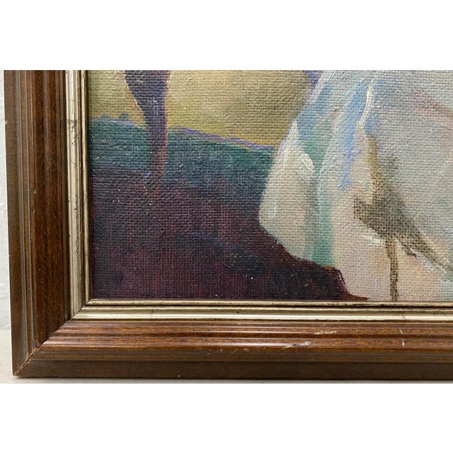 Henry Charles Hannig "Mother and Daughter" Original Oil Painting C.1930 Original oil on panel Dimensions 15" wide x 18"...