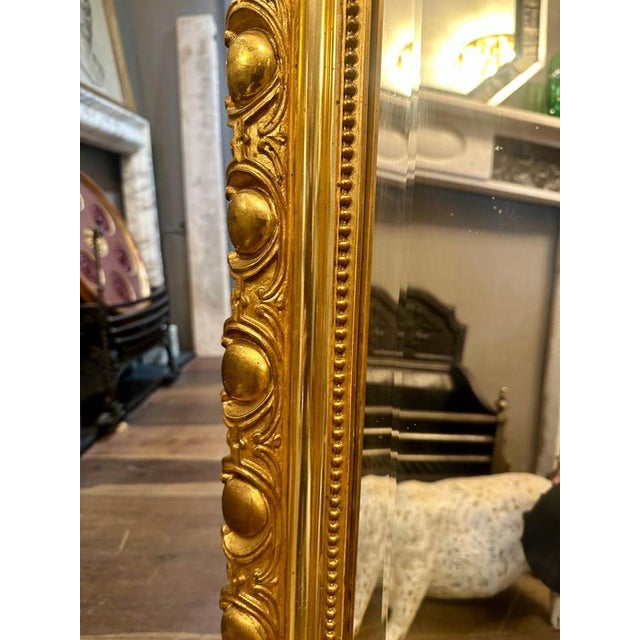 Antique French Ornate Gold Gilt Mirror, 1850 For Sale - Image 6 of 15