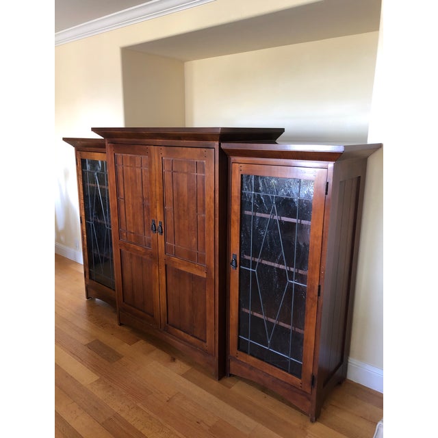 American Drexel American Review Entertainment & 2 Display Cabinets, 3 Pieces For Sale - Image 3 of 5