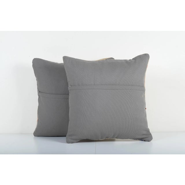 1990s Turkish Patchwork Cushion Cover - a Pair For Sale - Image 5 of 5